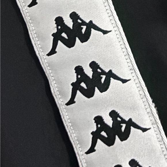 Kappa Black Jacket with White Logo Accents - Picture 2 of 3